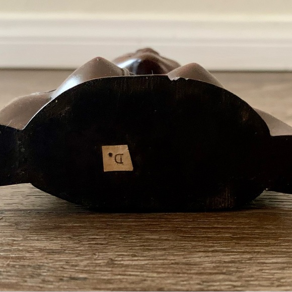 Vintage Miniature Curved Wooden Bust Women - Picture 3 of 10